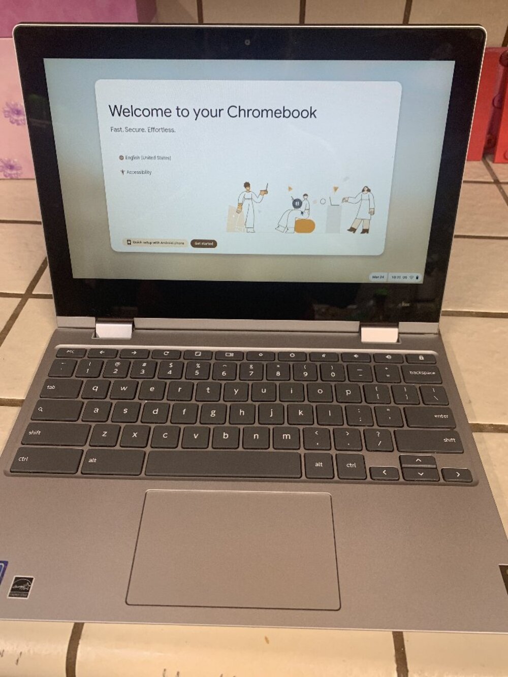 Lenovo Chromebook C340-11 Silver Laptop Selling as is WOB